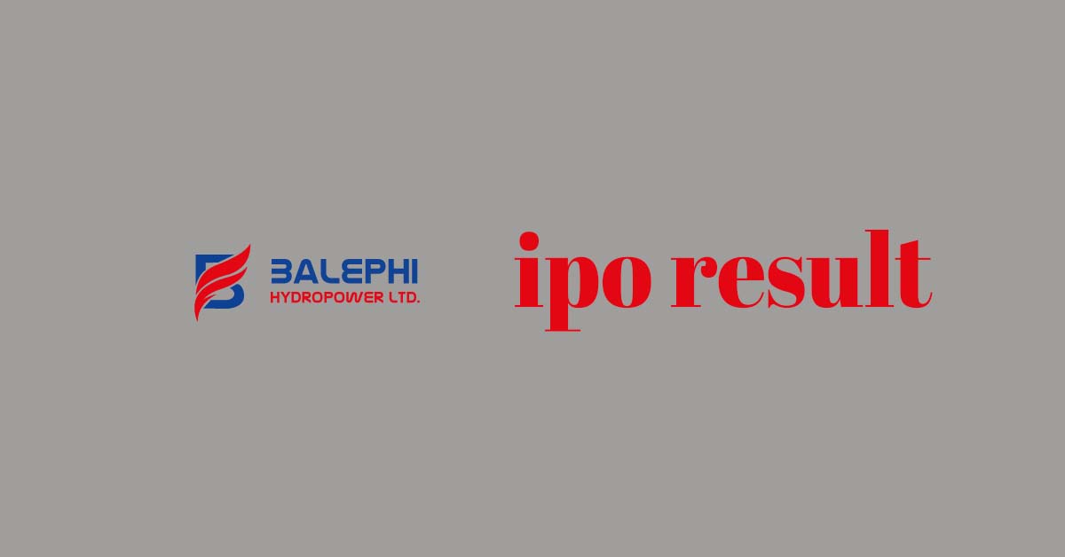 Check Upper Balephi Hydropower IPO Result